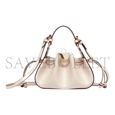 FENDI POMODORINO MINI LEATHER HOBO BAG 8BS059AHWUF0VWM (24*14*9.5cm)